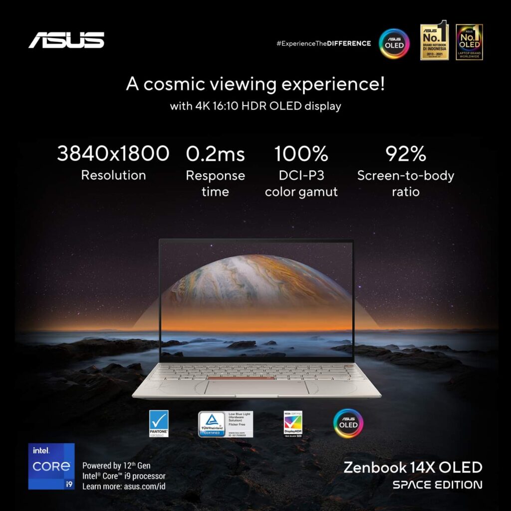 prosesor asus zenbook 14x oled space edition