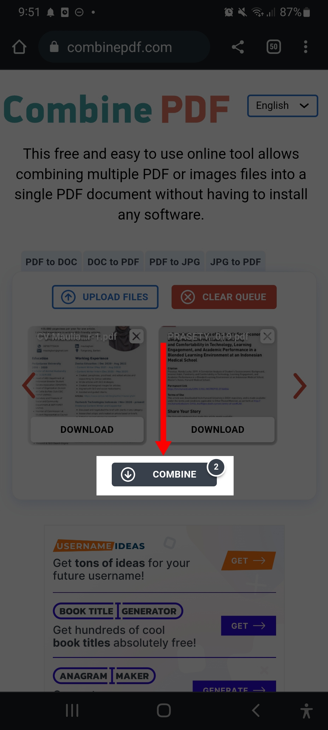 cara menggabungkan file pdf di android tanpa aplikasi gratis