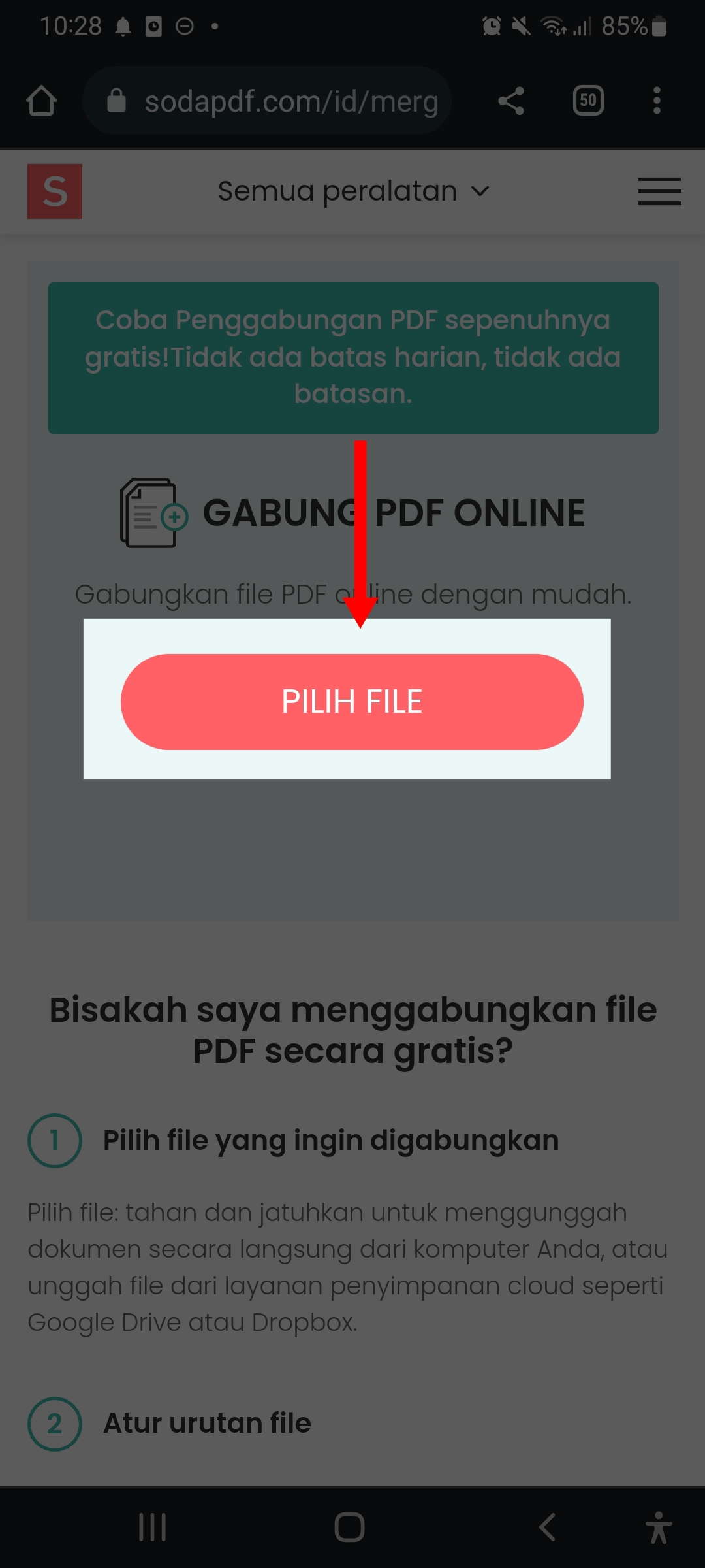 cara gabungkan file pdf di android tanpa aplikasi gratis