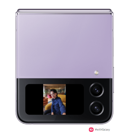 samsung flip 4 camera selfie with main camera