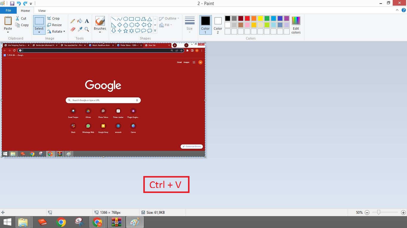 cara screenshot di laptop windows 10