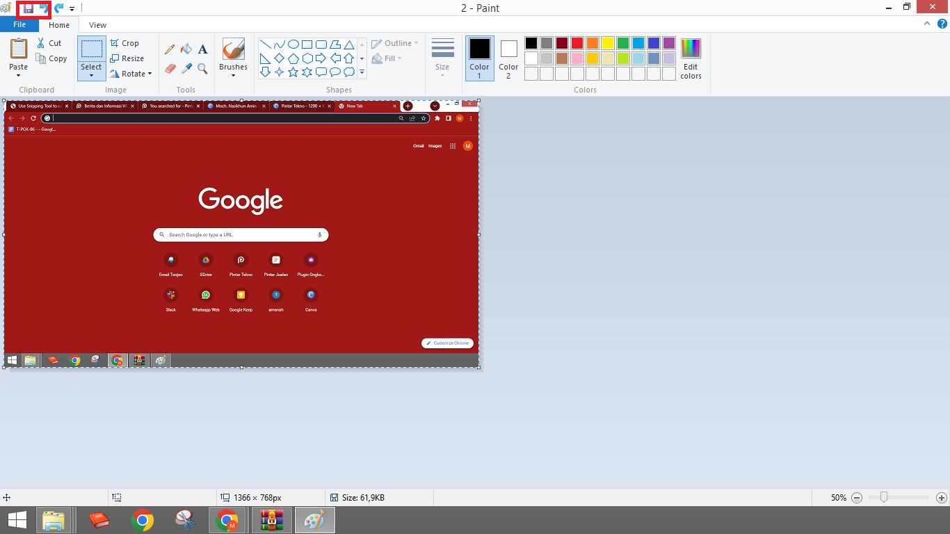 cara screenshot di laptop windows 10