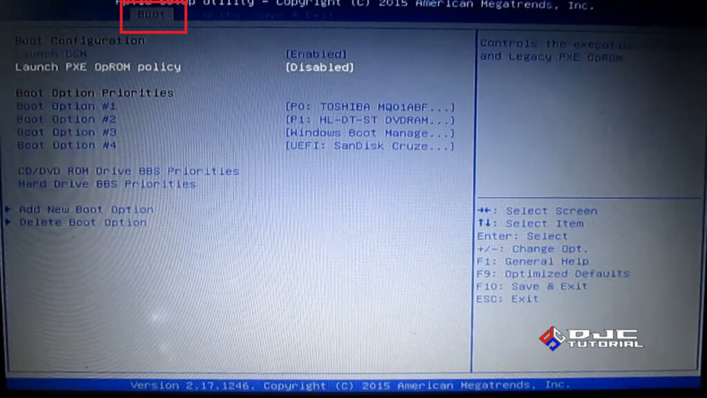 установка windows 7 с диска через биос