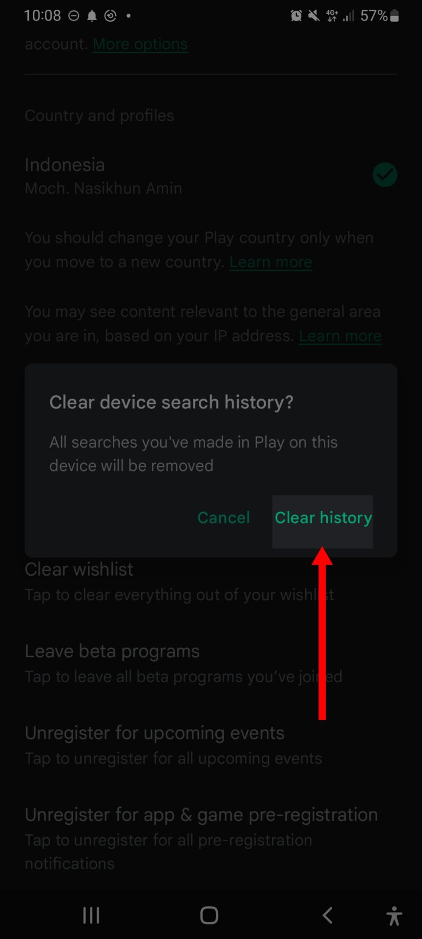 Cara Menghapus History Pencarian di Play Store