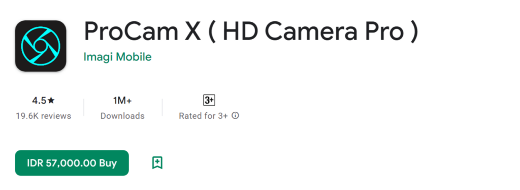 aplikasi kamera - ProCam X
