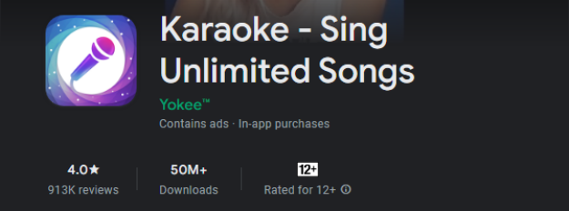 aplikasi karaoke - sing unlimited songs yokee