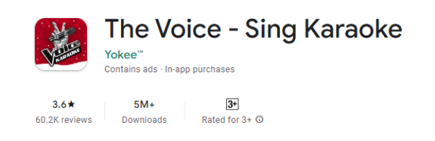 aplikasi karaoke - the voice