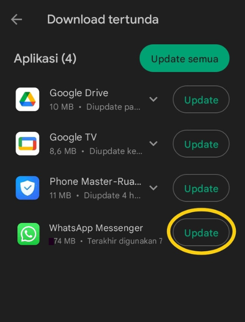 cara memperbarui whatsapp agar chat tidak hilang
