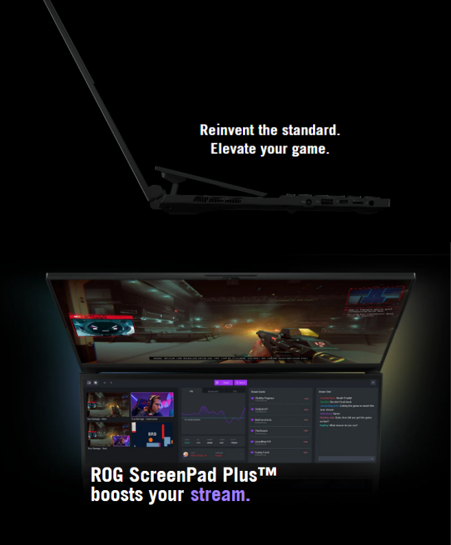 laptop asus untuk game - ASUS ROG ZEPHYRUS DUO 16 GX650RW - dual monitor