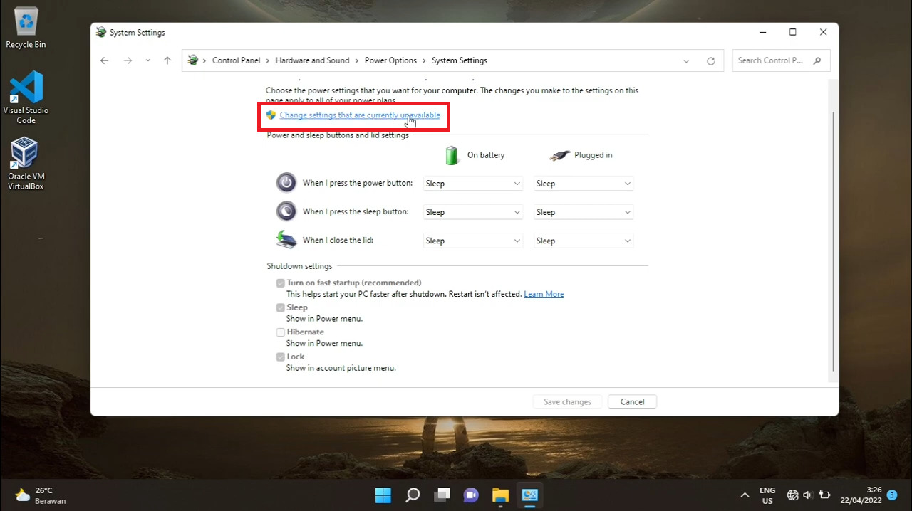 cara mengaktifkan opsi hibernate di Windows 11