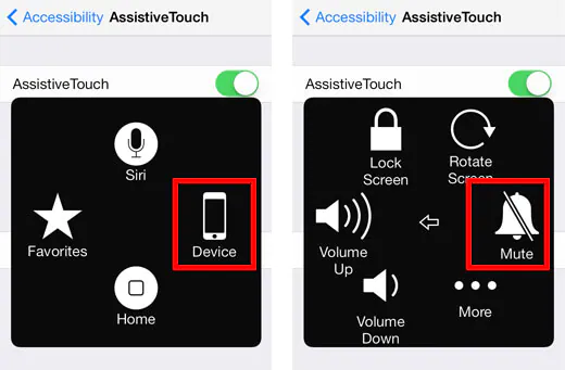 Cara Menghilangkan Mode Hening di iPhone - assistive touch - mute -dr fone