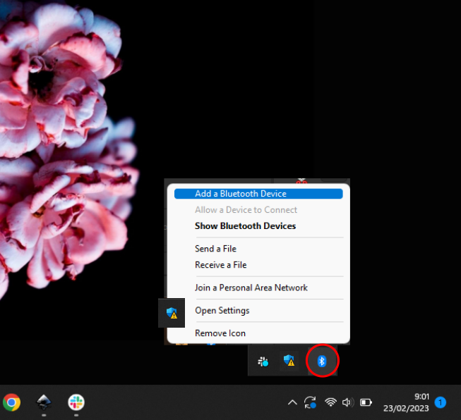 cara mengaktifkan bluetoot di laptop windows 11 - taskbar 2