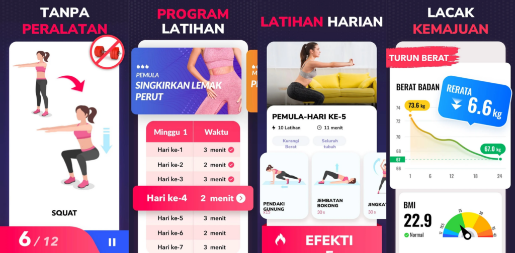 App Fitness Terbaik Android 2023 - pengurang berat badan wanita 2