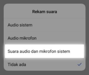rekam layar suara audio dan mikrofon sistem - Cara Merekam Panggilan WhatsApp android
