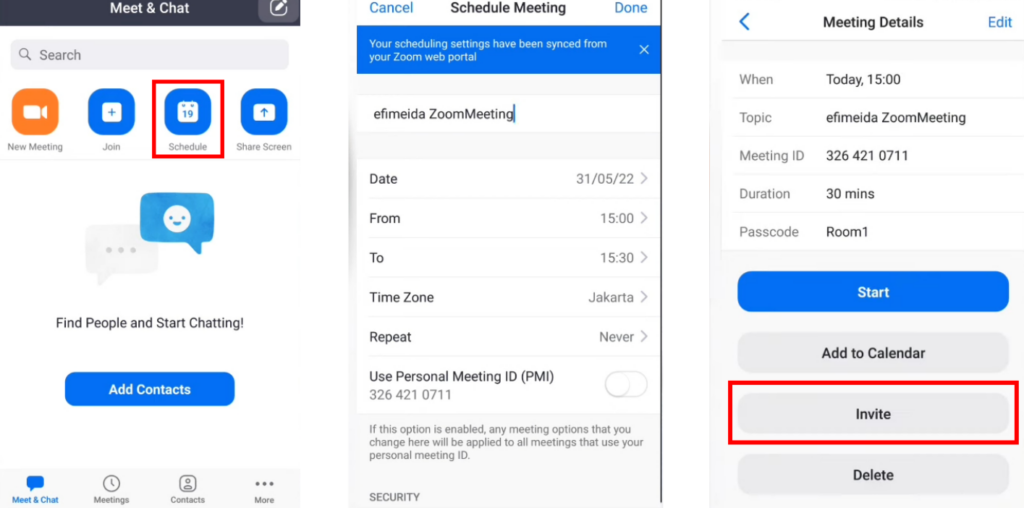 Cara Membuat Link Zoom Meeting - schedule 2