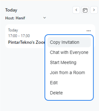 Cara Membuat Link Zoom Meeting - schedule