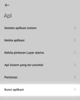 Cara Menyembunyikan Aplikasi di HP Xiaomi - kunci aplikasi