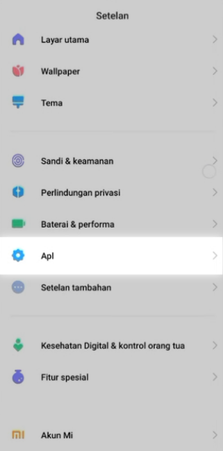 Cara Menyembunyikan Aplikasi di HP Xiaomi - pengaturan aplikasi