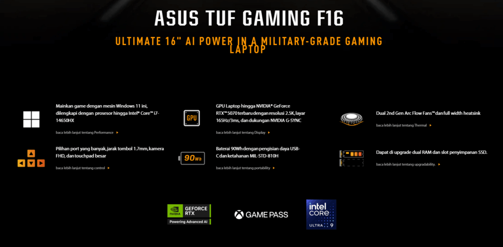5 Alasan TUF Gaming F16 2025 Jadi Entry Point Terbaik ke Ekosistem Gaming ASUS TUF Gaming F16 2025
